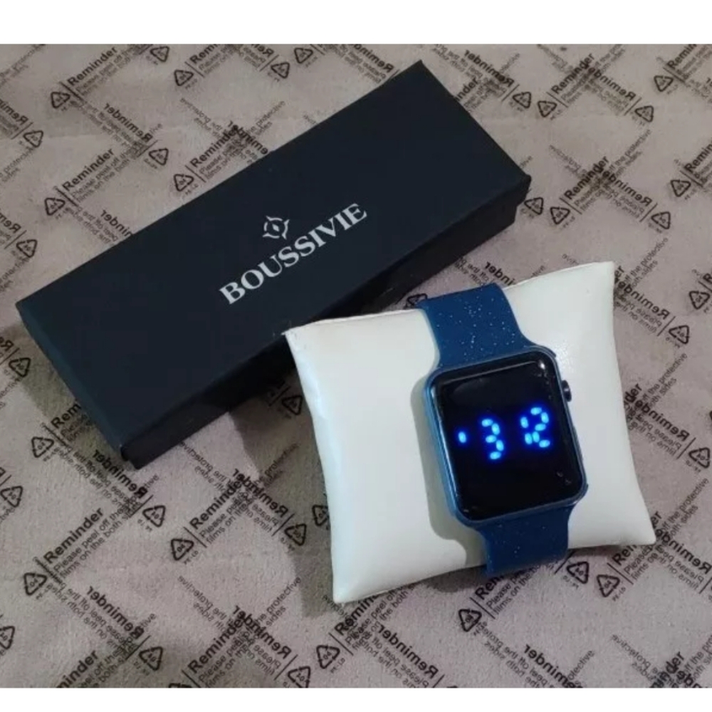 Boussivie Royal Blue LED Digital Watch- Brand New- Ships Same Business Day!